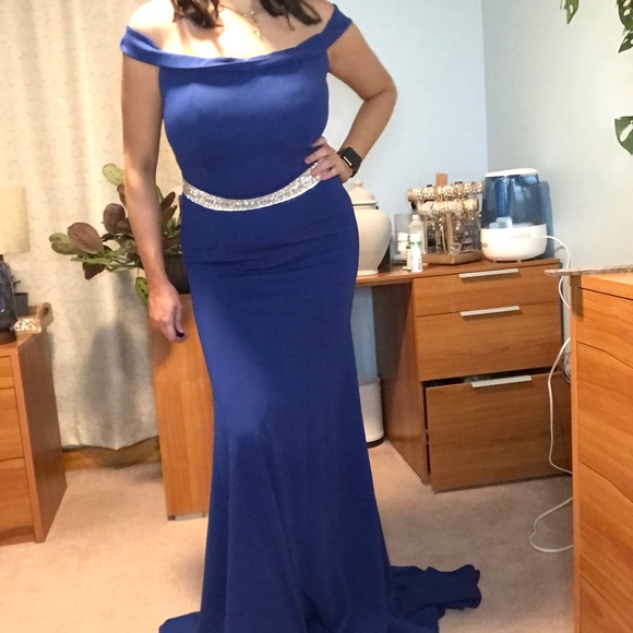 Royal sapphire blue event dress - Picture 2 of 4
